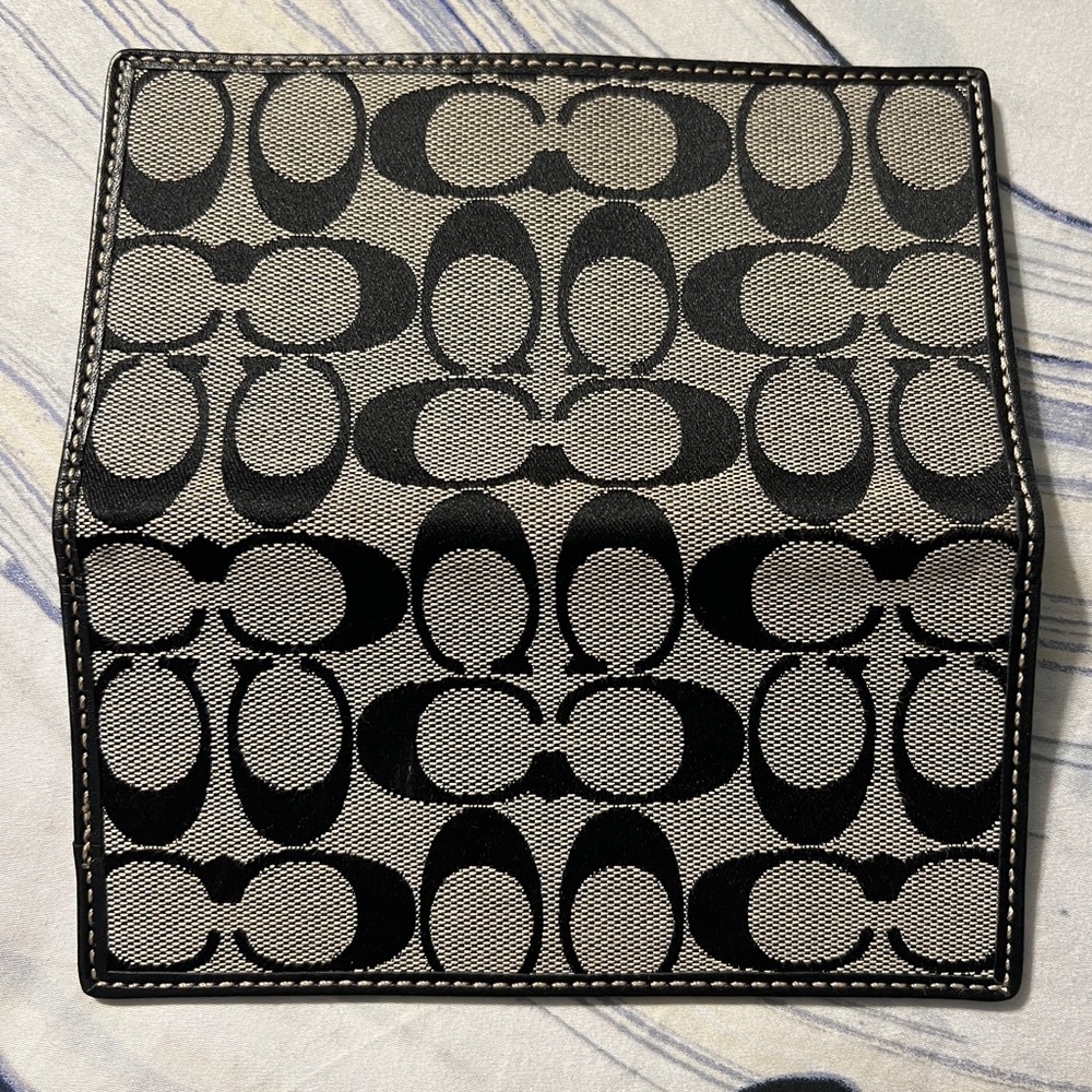 Classic Coach Checkbook Wallet